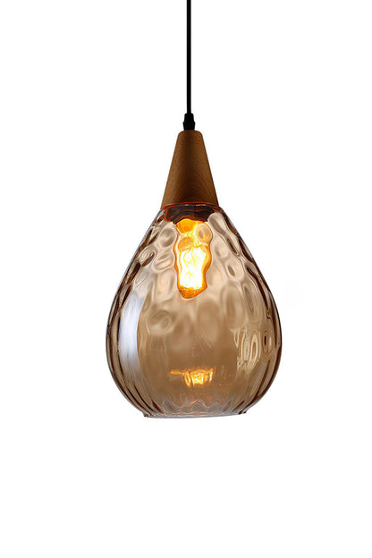 Besnier Rippled Glass Pendant Light - view 20 | vexalamps