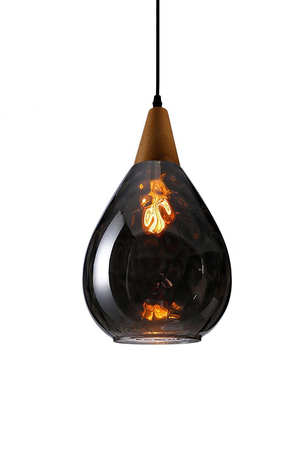 Besnier Rippled Glass Pendant Light - view 16 | vexalamps
