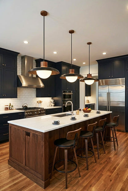 Black Travertine Dome Pendant Light - view 9 | vexalamps