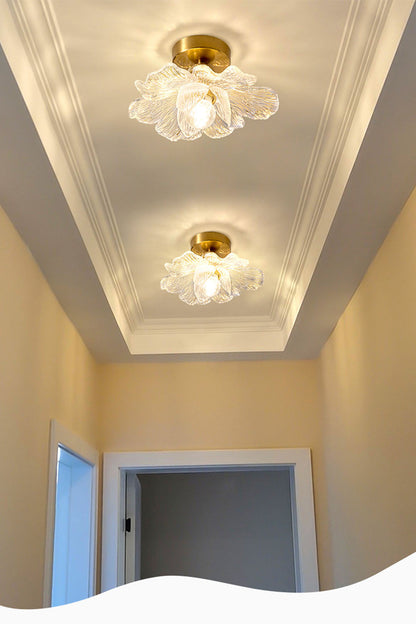 Blooming Glass Flower Ceiling Lamp - view 3 | vexalamps