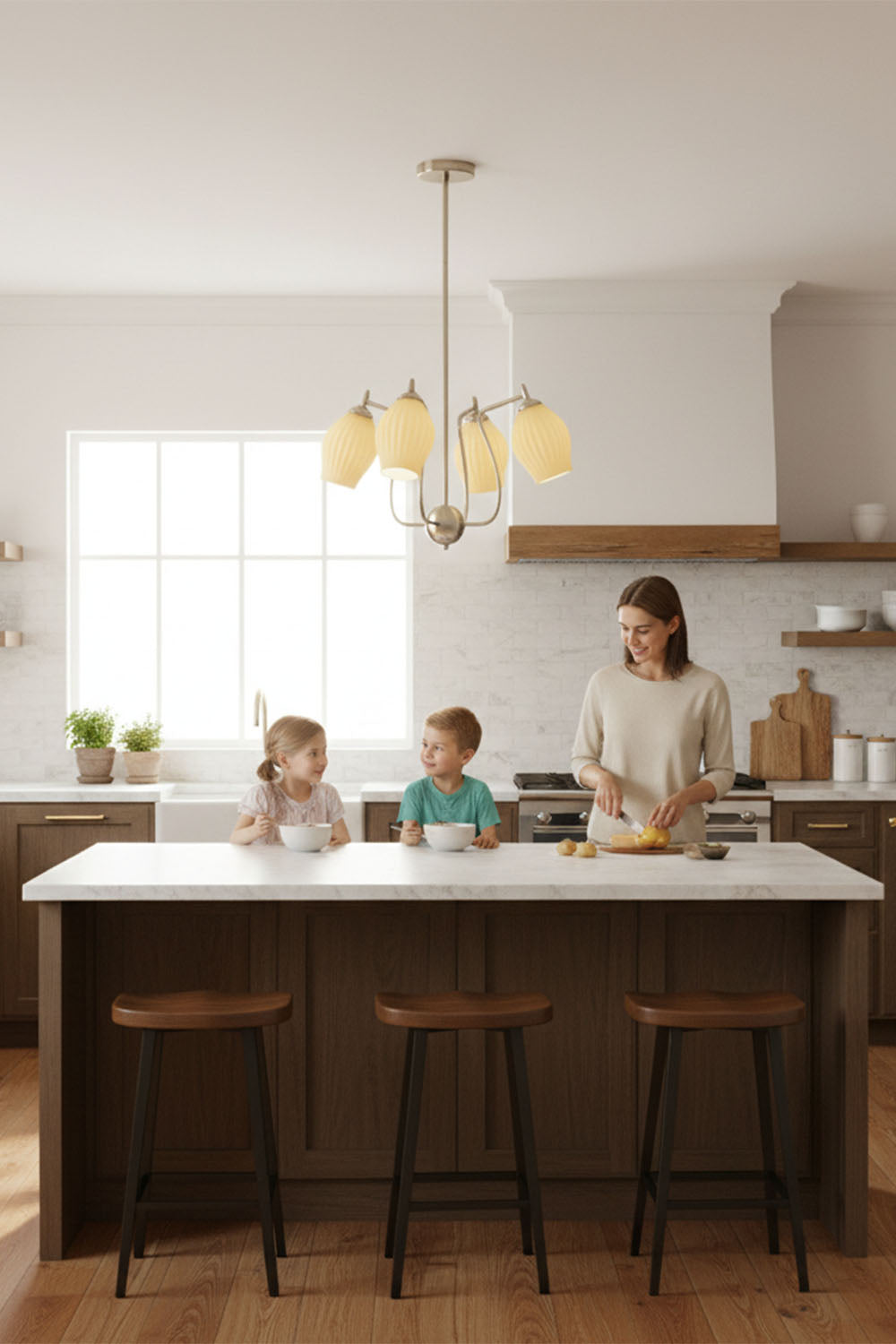 Blooming Petal  Glass Chandelier - view 5 | vexalamps