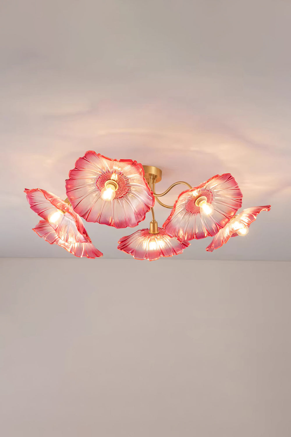Blossom Petal Glass Ceiling Lamp - view 13 | vexalamps