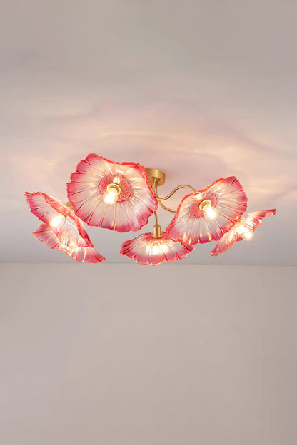 Blossom Petal Glass Ceiling Lamp - view 13 | vexalamps