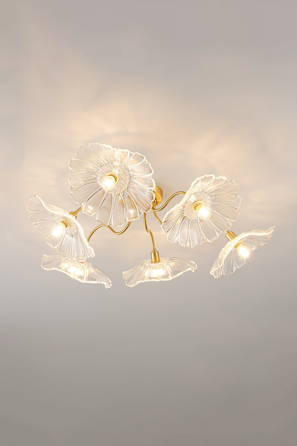 Blossom Petal Glass Ceiling Lamp - view 16 | vexalamps