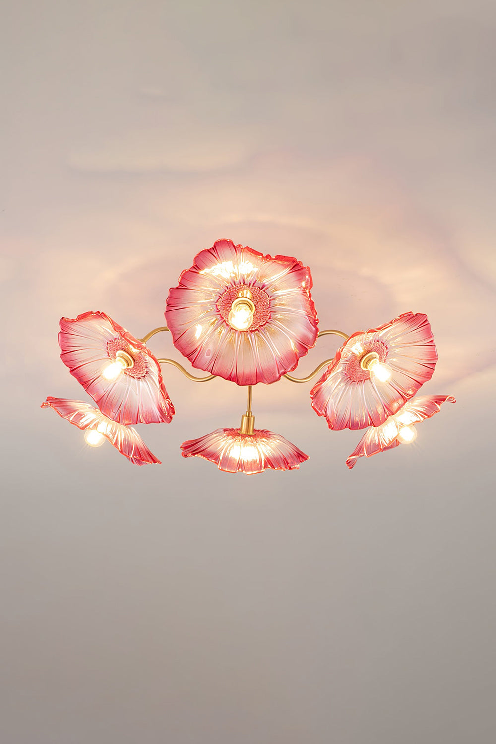 Blossom Petal Glass Ceiling Lamp - view 14 | vexalamps