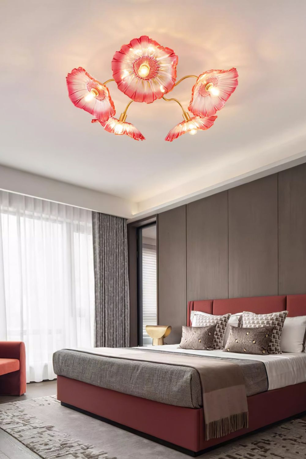 Blossom Petal Glass Ceiling Lamp - view 2 | vexalamps