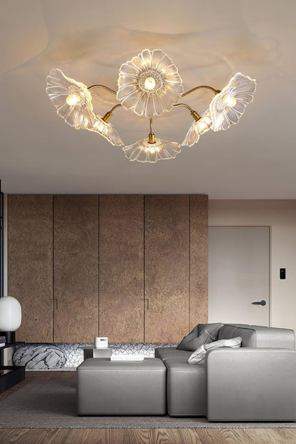 Blossom Petal Glass Ceiling Lamp - view 4 | vexalamps