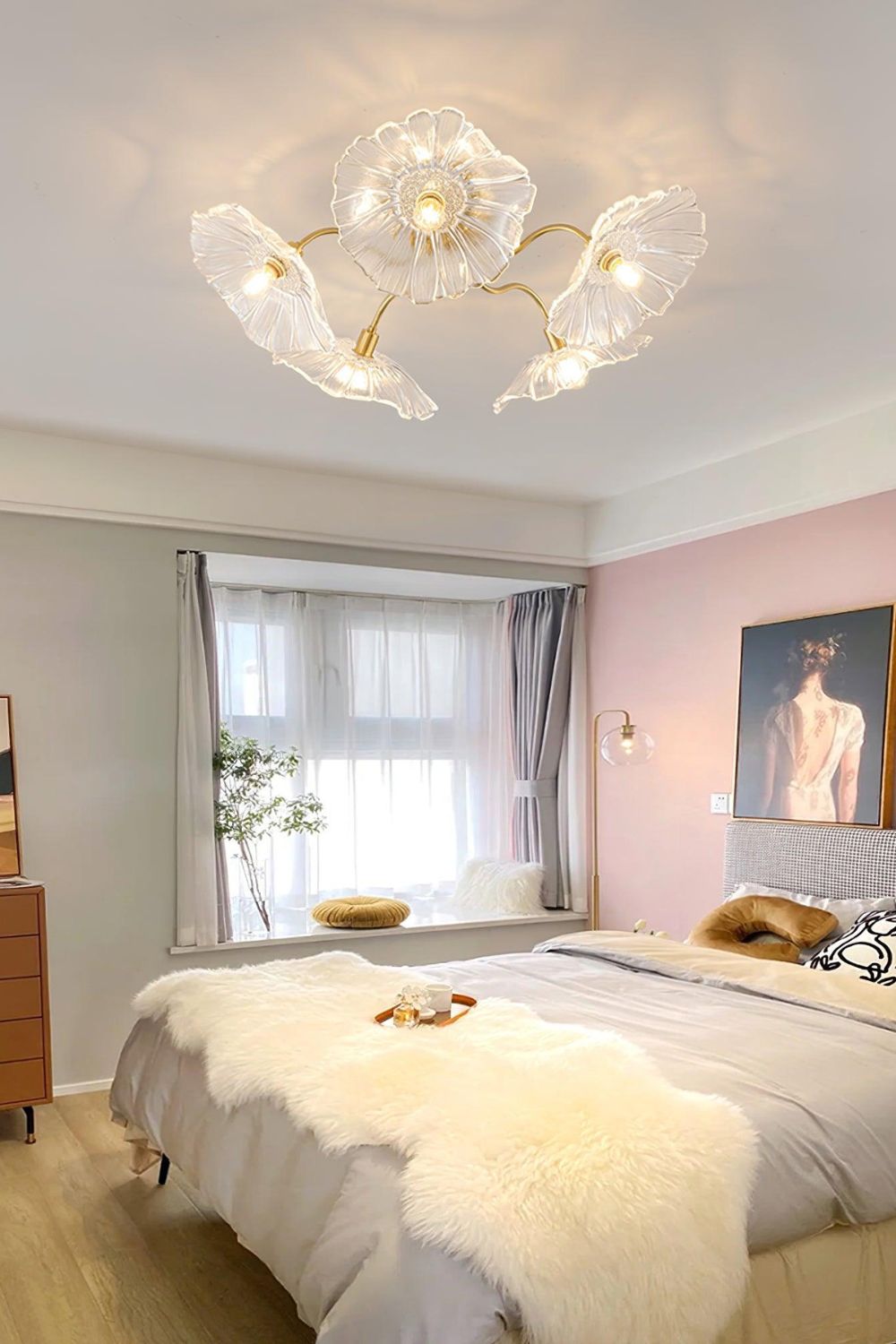 Blossom Petal Glass Ceiling Lamp - view 5 | vexalamps