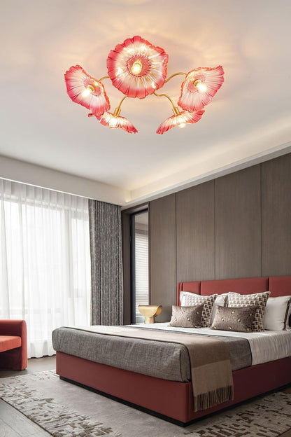 Blossom Petal Glass Ceiling Lamp - view 8 | vexalamps