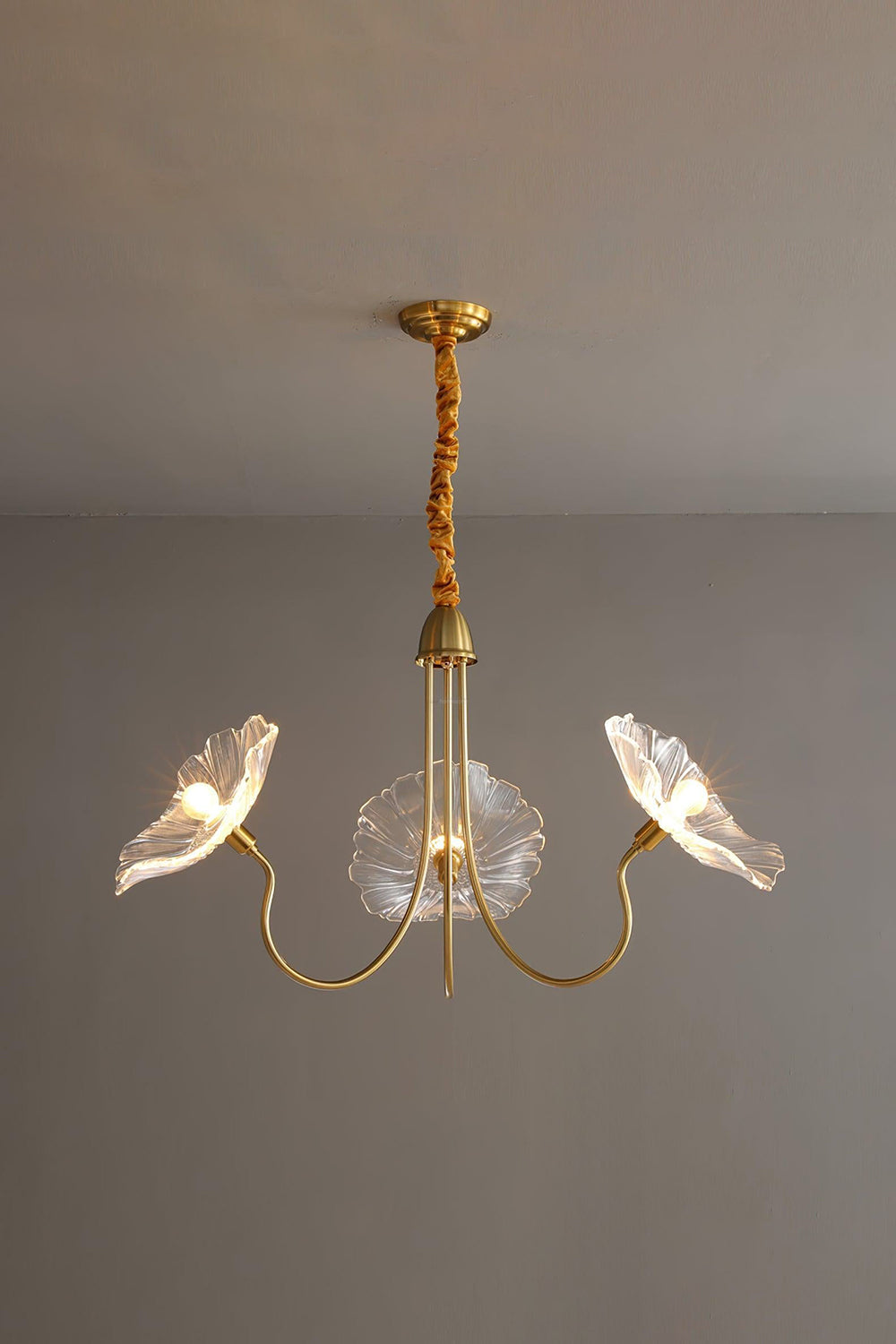 Blossom Petal Glass Chandelier - view 14 | vexalamps