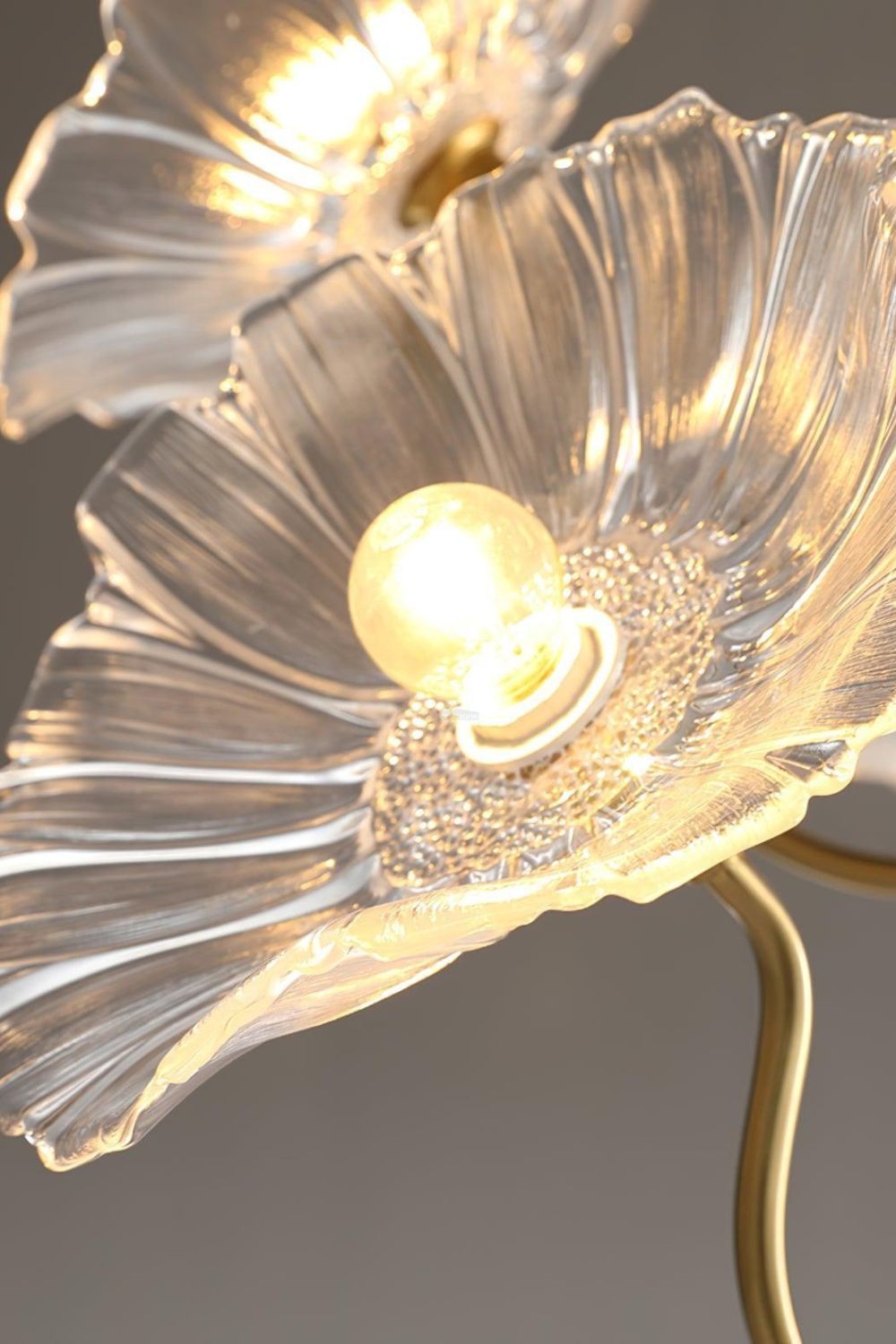 Blossom Petal Glass Chandelier - view 11 | vexalamps