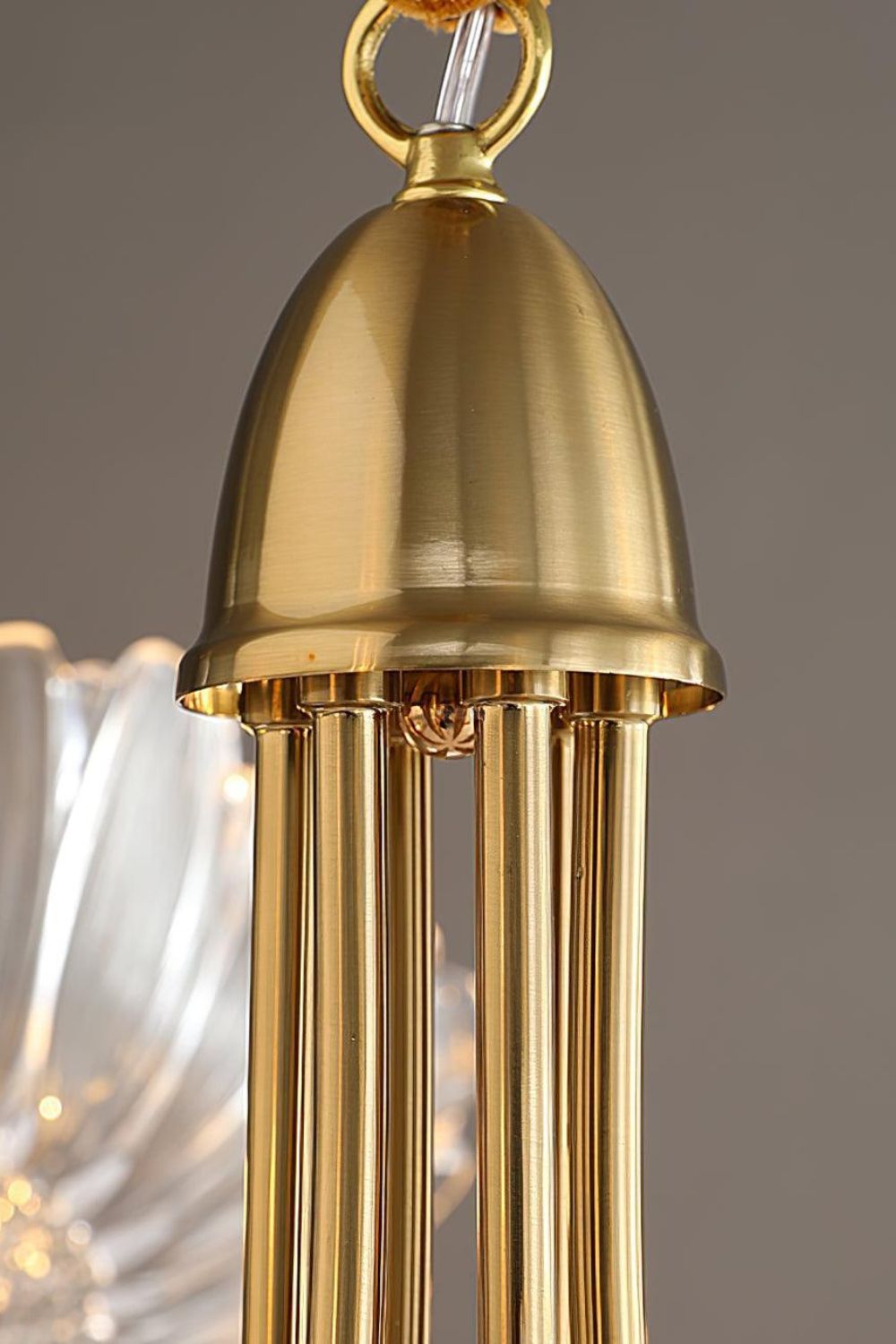 Blossom Petal Glass Chandelier - view 10 | vexalamps