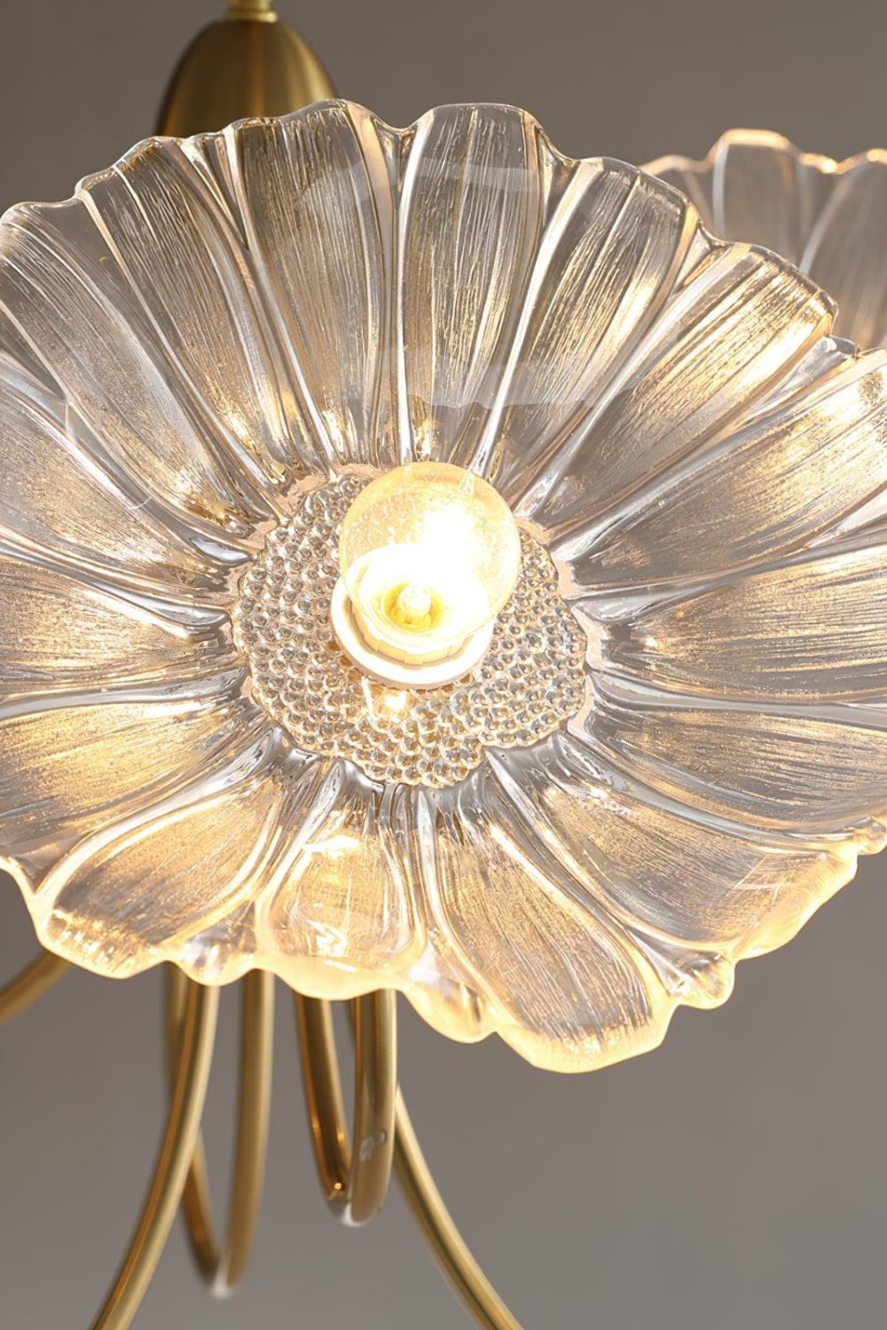 Blossom Petal Glass Chandelier - view 9 | vexalamps