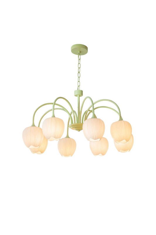 Blossom Tulip Matcha Chandelier | vexalamps