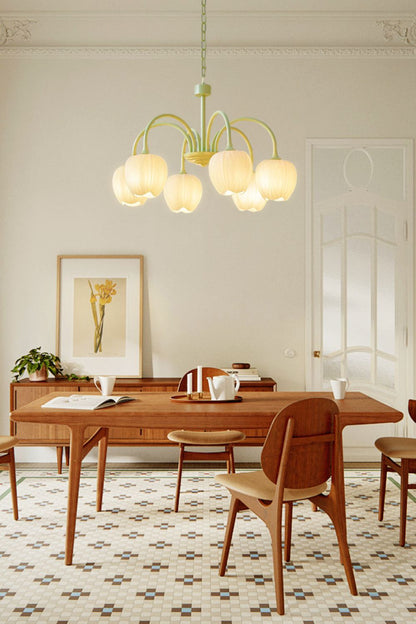 Blossom Tulip Matcha Chandelier - view 8 | vexalamps