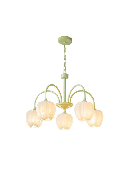 Blossom Tulip Matcha Chandelier - view 14 | vexalamps