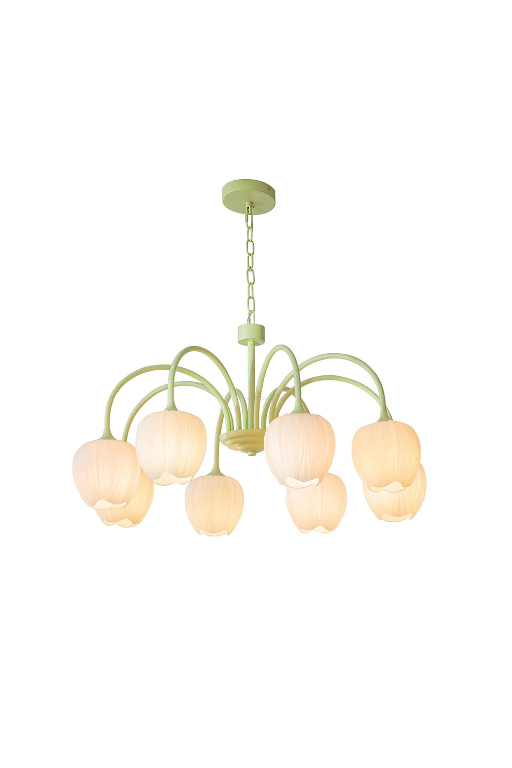 Blossom Tulip Matcha Chandelier - view 13 | vexalamps