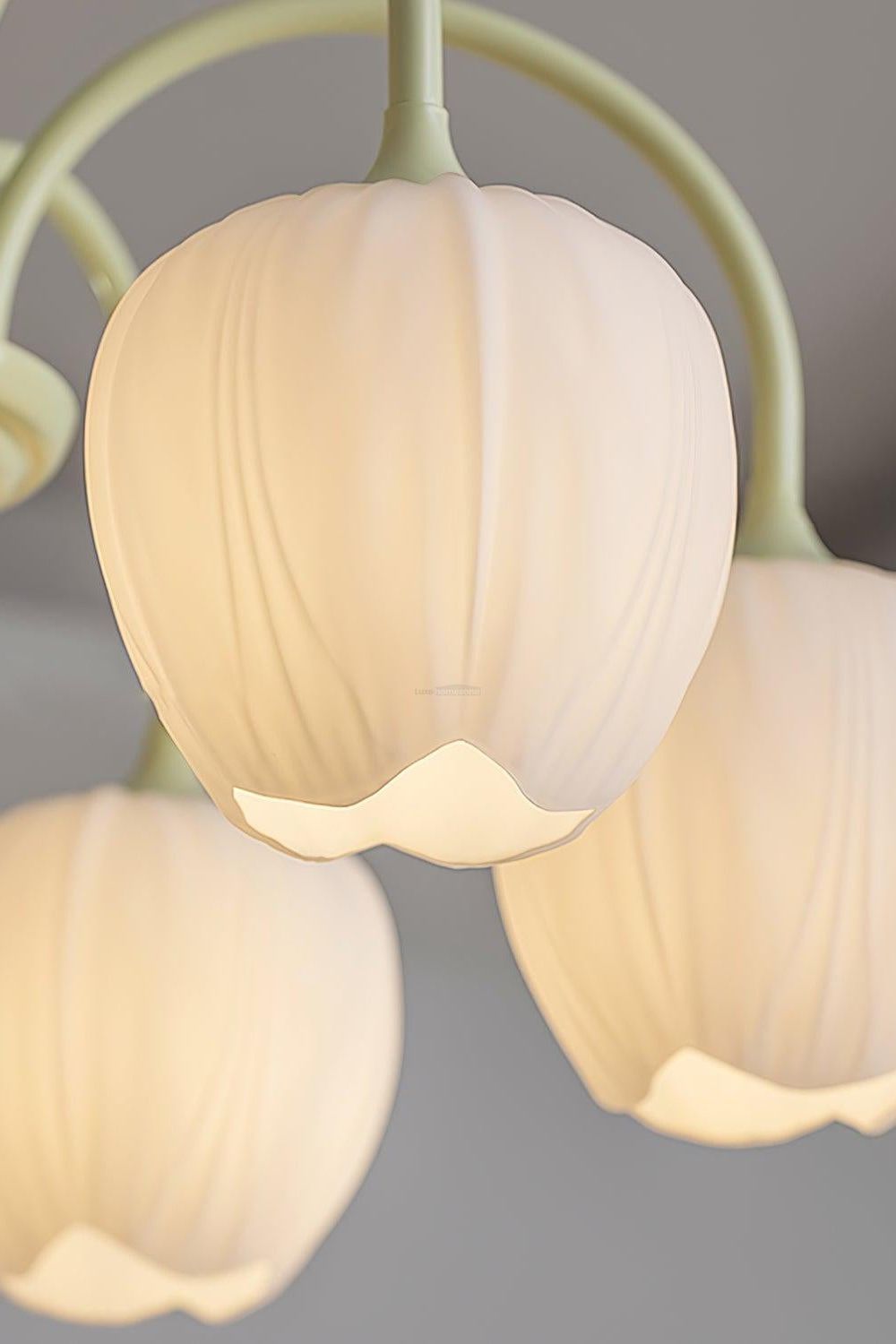 Blossom Tulip Matcha Chandelier - view 11 | vexalamps
