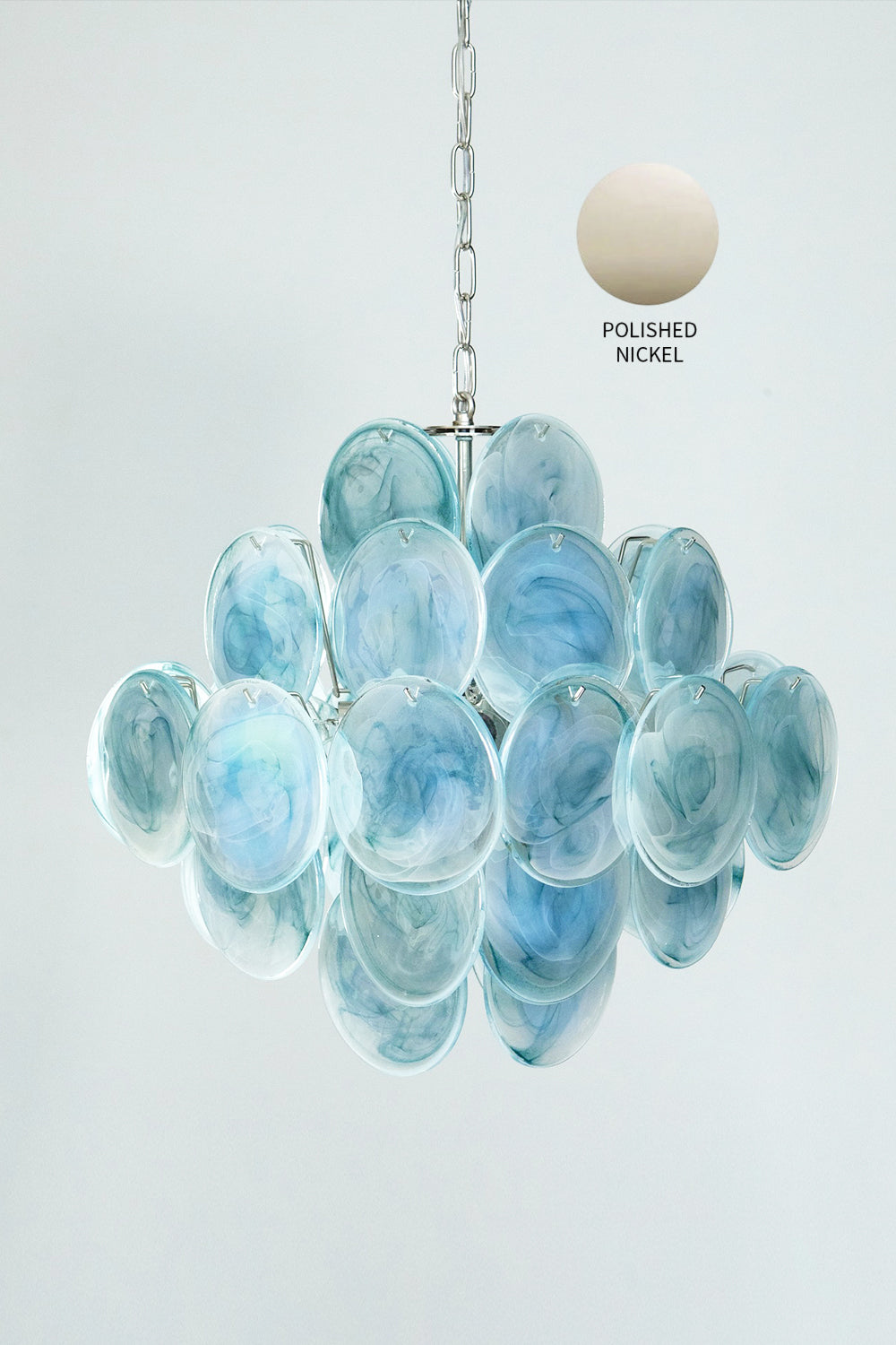 Blue Art Disk Chandelier - view 16 | vexalamps