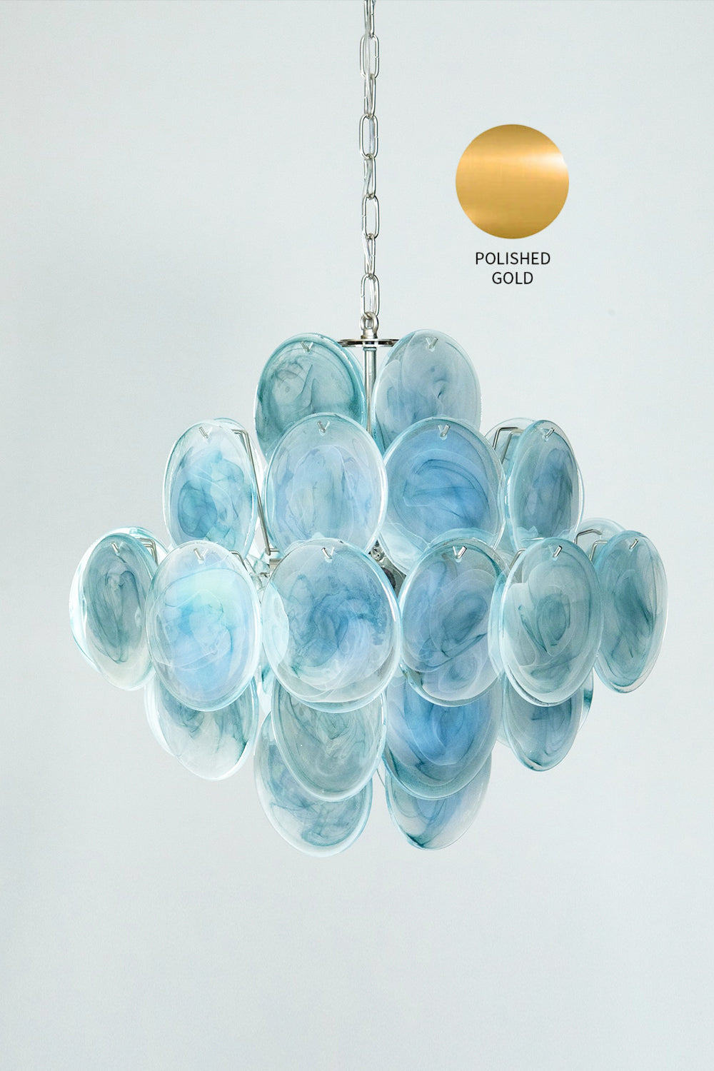 Blue Art Disk Chandelier - view 17 | vexalamps