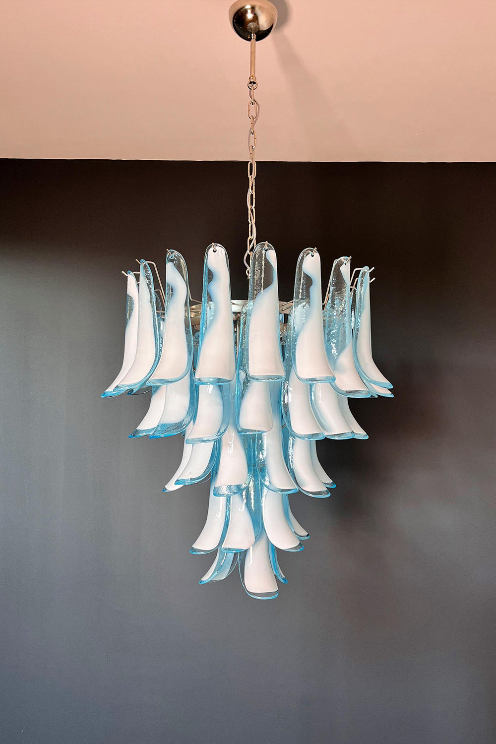 Blue Art Petal Chandelier - view 12 | vexalamps