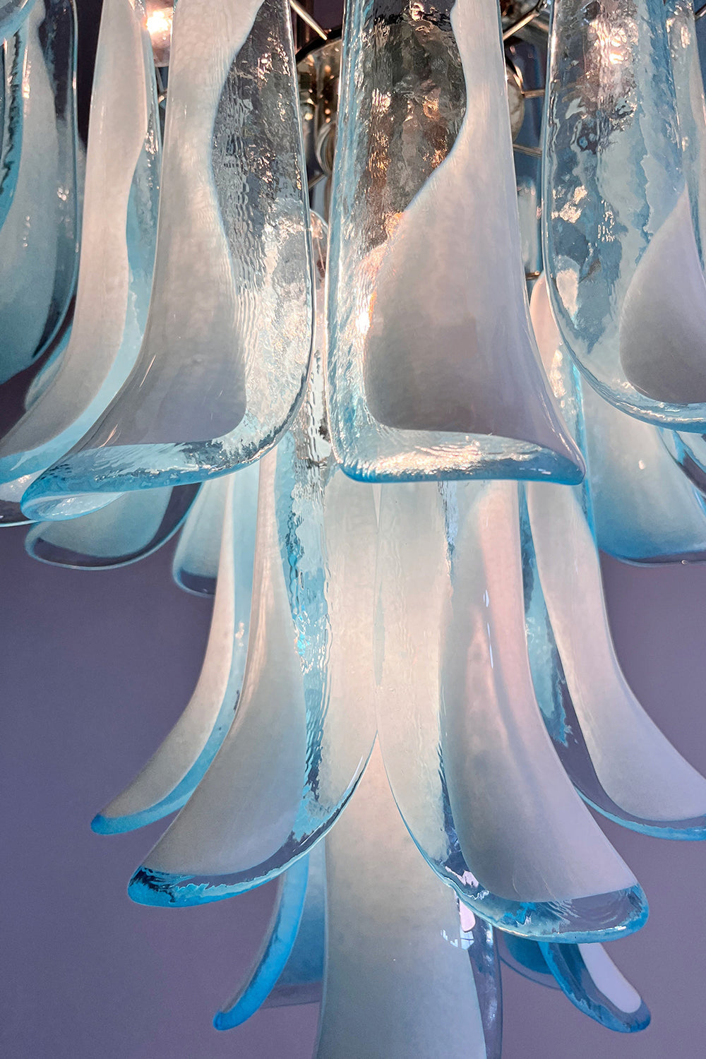 Blue Art Petal Chandelier - view 16 | vexalamps