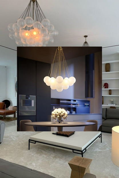Bubble Glass Chandelier - view 8 | vexalamps