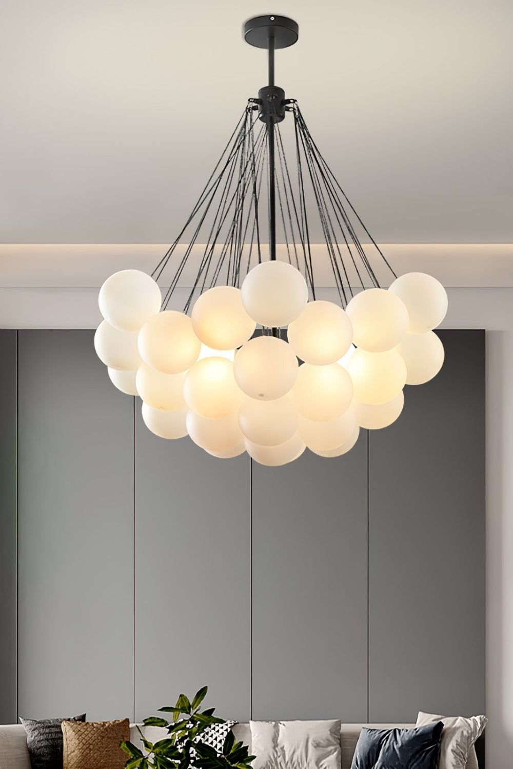 Bubble Glass Chandelier - view 34 | vexalamps