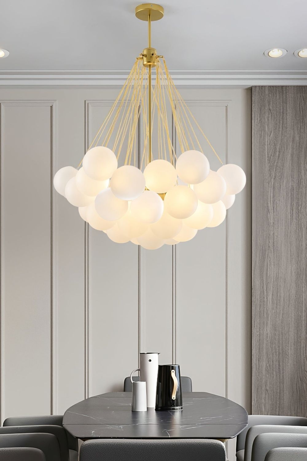 Bubble Glass Chandelier - view 38 | vexalamps