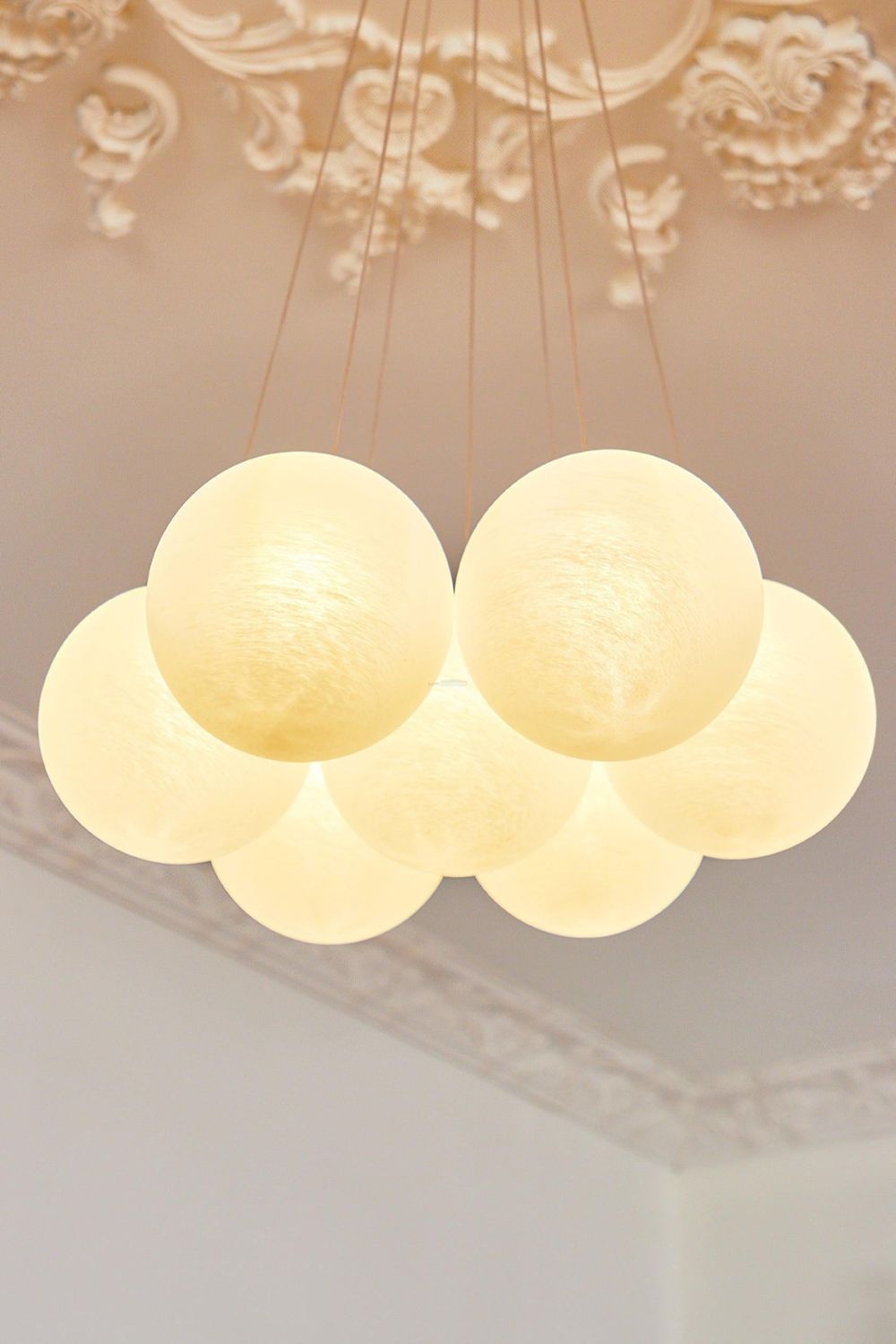 Bubble Glass Cluster Chandelier - view 8 | vexalamps