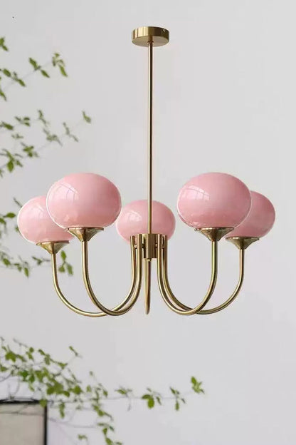 Bubble Glass Marshmallow Chandelier - view 2 | vexalamps