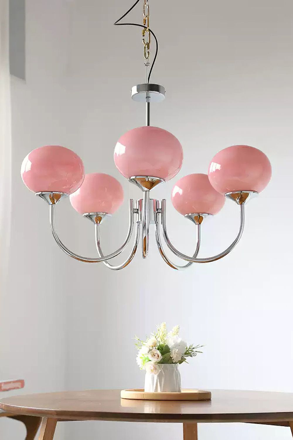Bubble Glass Marshmallow Chandelier - view 7 | vexalamps
