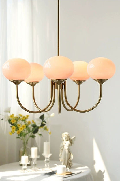Bubble Glass Marshmallow Chandelier - view 10 | vexalamps