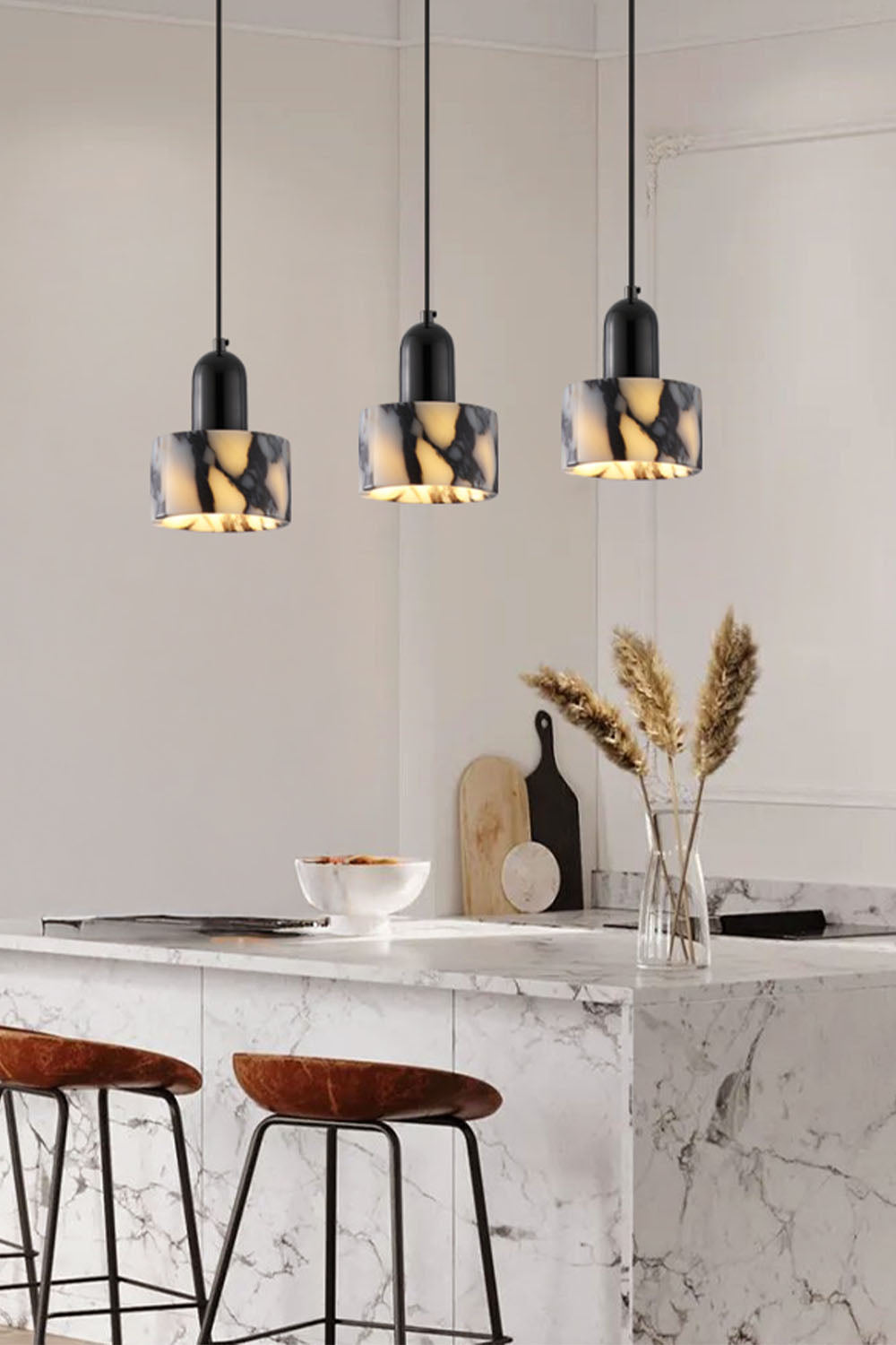 Bulgari Luxury Stone Pendant Light - view 8 | vexalamps