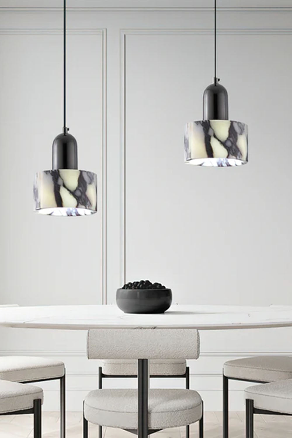 Bulgari Luxury Stone Pendant Light - view 6 | vexalamps