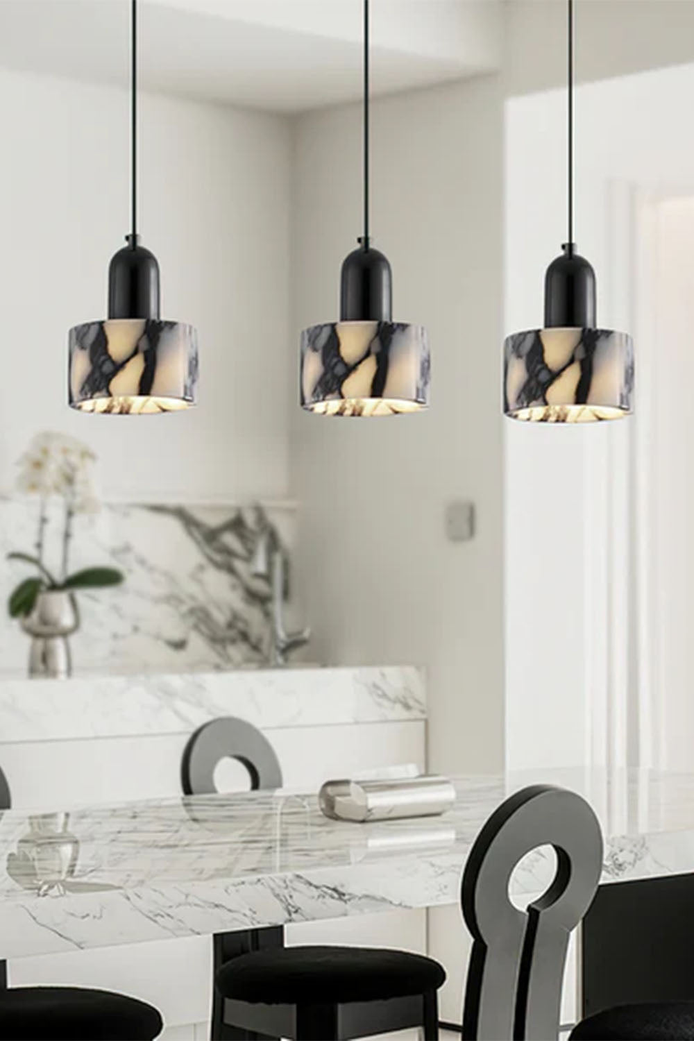 Bulgari Luxury Stone Pendant Light - view 7 | vexalamps