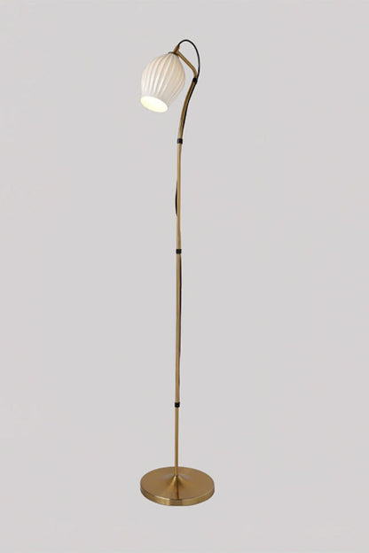 Ceramic Ribbed Floor Lamp - vexalamps