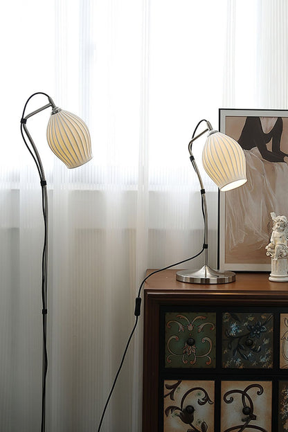 Ceramic Ribbed Floor Lamp - vexalamps