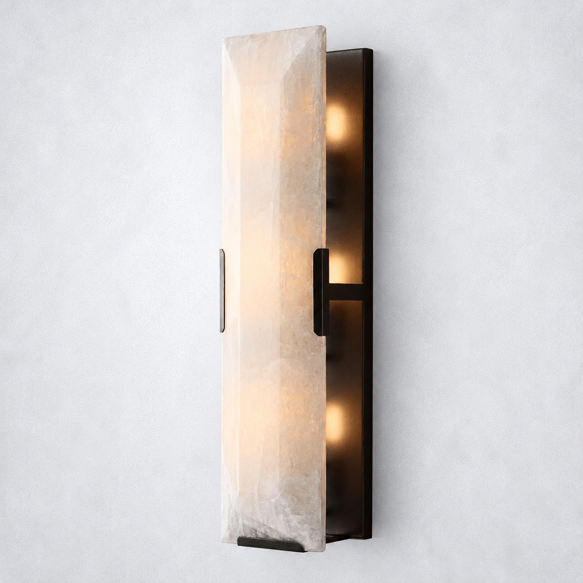 Ellington Alabaster Linear Sconce - Matte Black - Wall Sconce