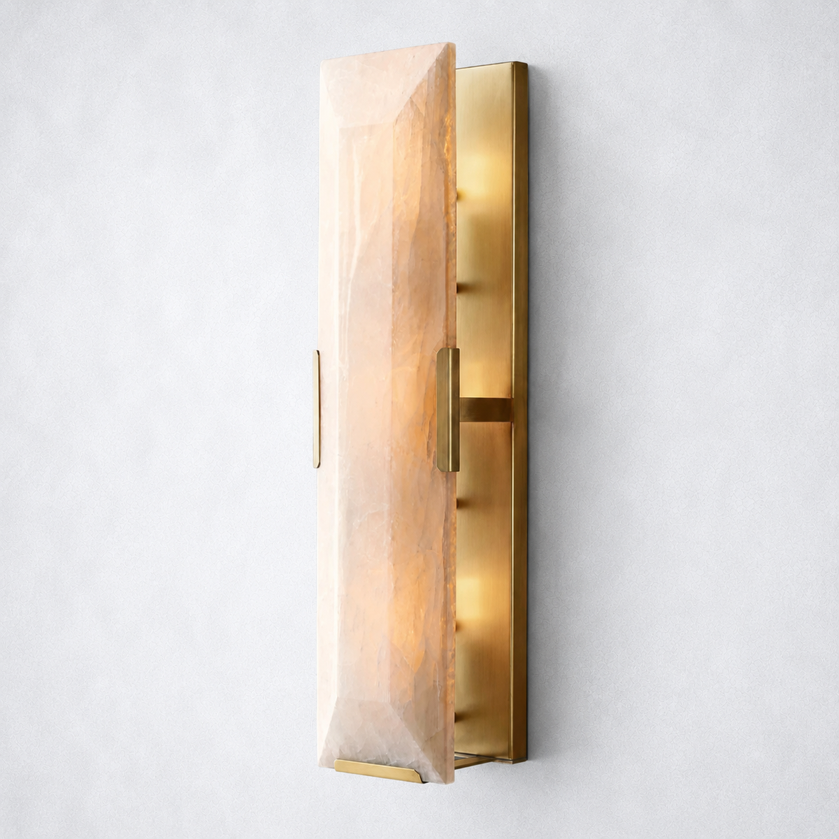 Ellington Alabaster Linear Sconce - Lacquered Brass - Wall Sconce