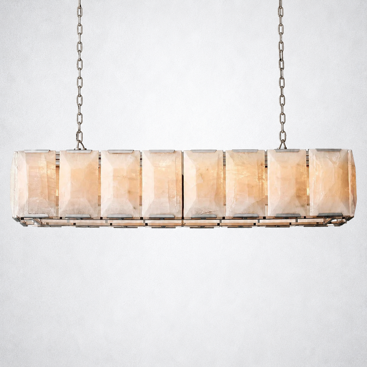 Ellington Alabaster Rectangular Chandelier 54’’ - Polished Nickel - Chandelier