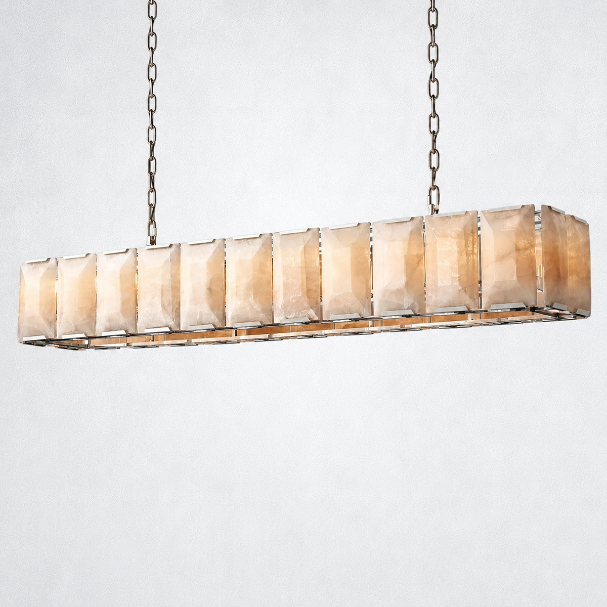 Ellington Alabaster Rectangular Chandelier 74’’ - Chandelier