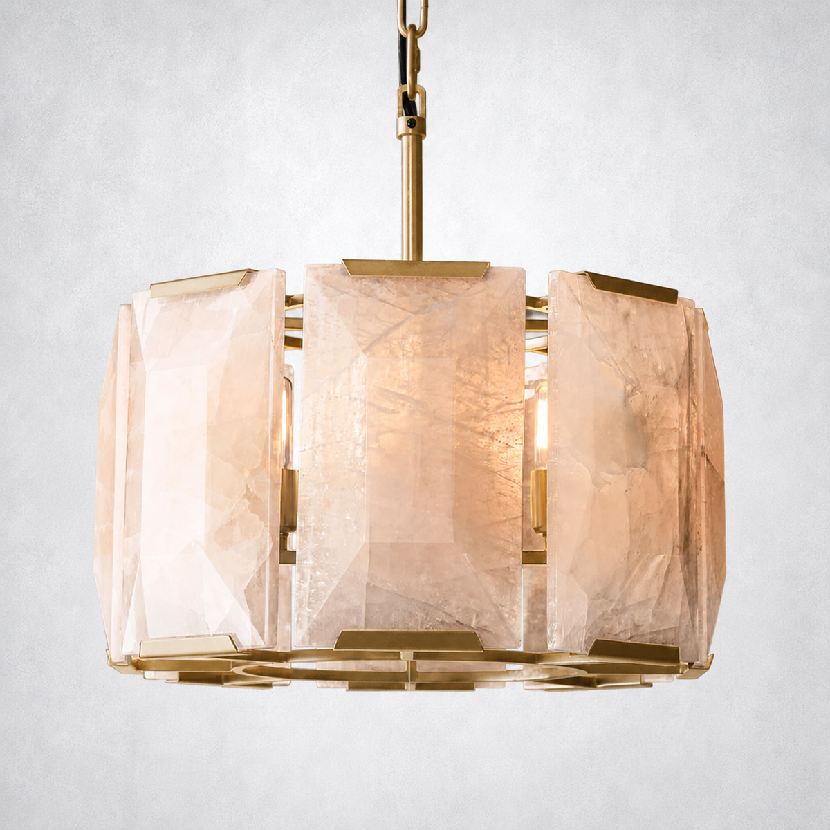 Ellington Alabaster Round Chandelier 19’’ - Lacquered Brass - Chandelier