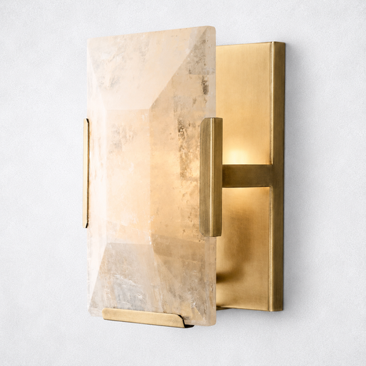 Ellington Alabaster Sconce - Lacquered Brass - Wall Sconce
