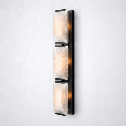 Ellington Alabaster Triple Sconce - Matte Black - Wall Sconce