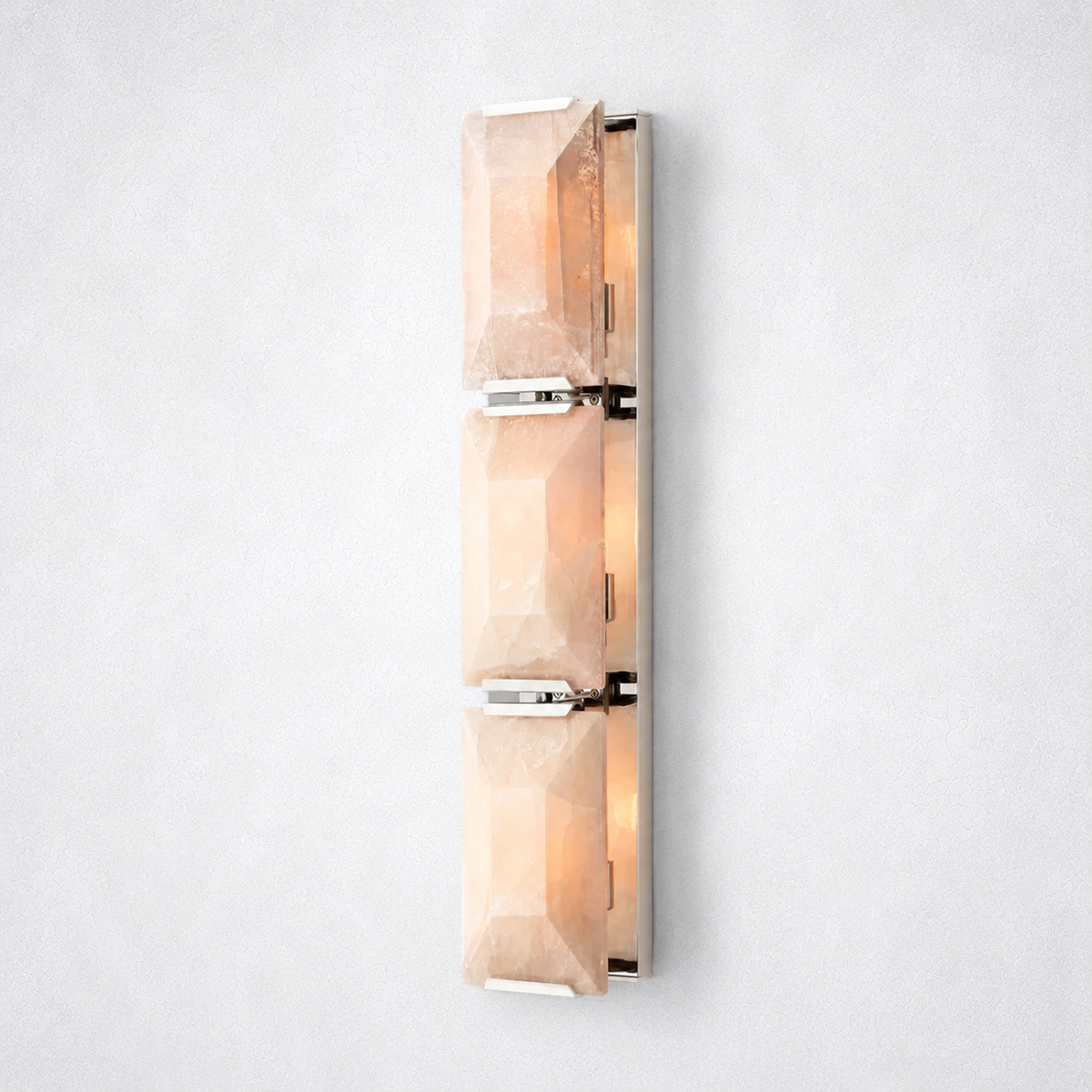 Ellington Alabaster Triple Sconce - Polished Nickel - Wall Sconce