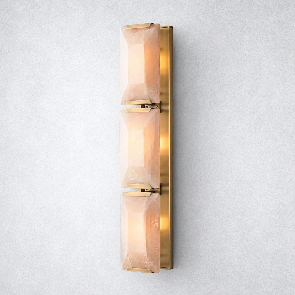 Ellington Alabaster Triple Sconce - Lacquered Brass - Wall Sconce
