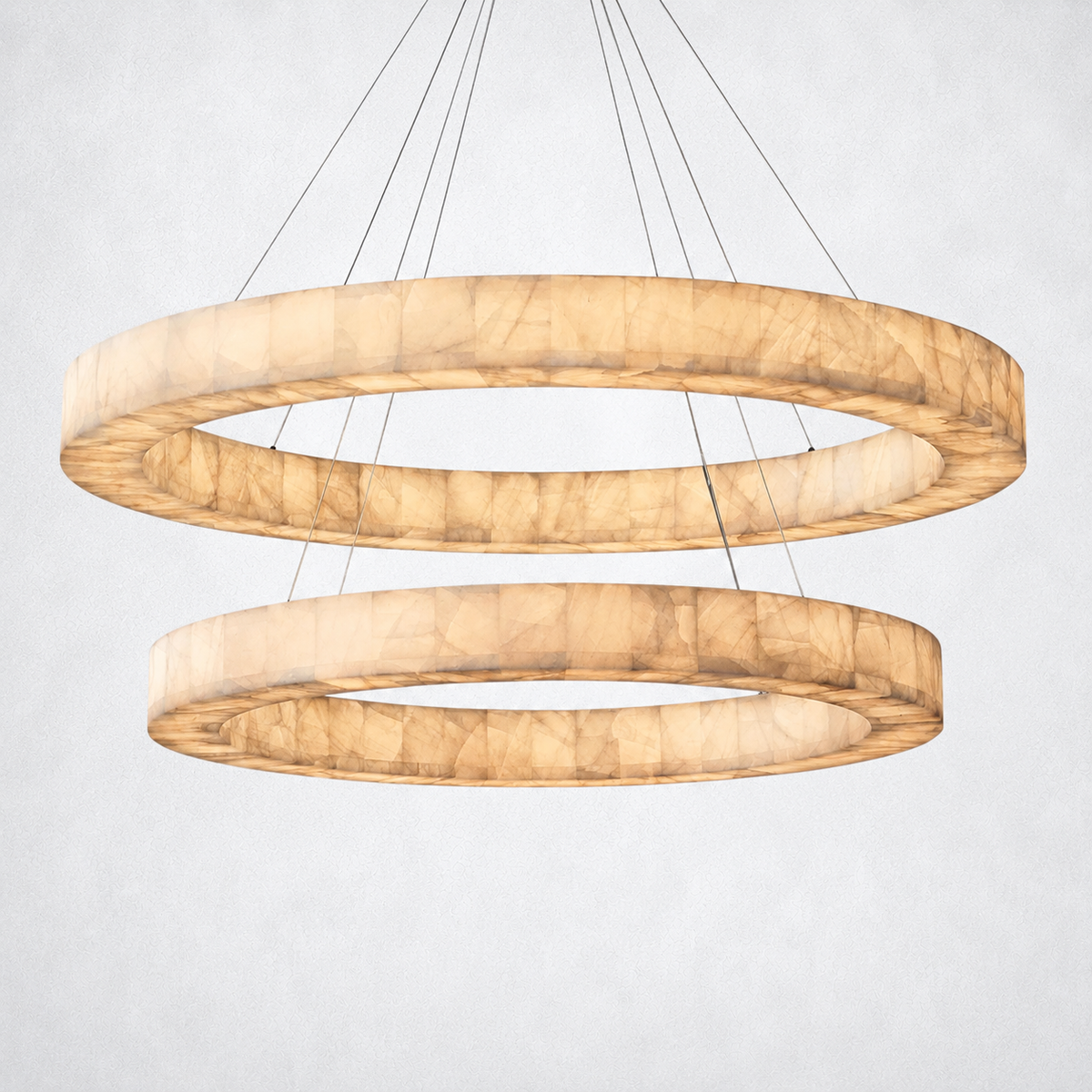 Marquise 2-Tier Round Chandelier 60’’ - Bronze - Chandelier