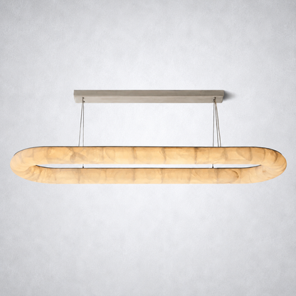 Marquise Lisa Oval Chandelier 74″ - Satin Nickel - Chandelier