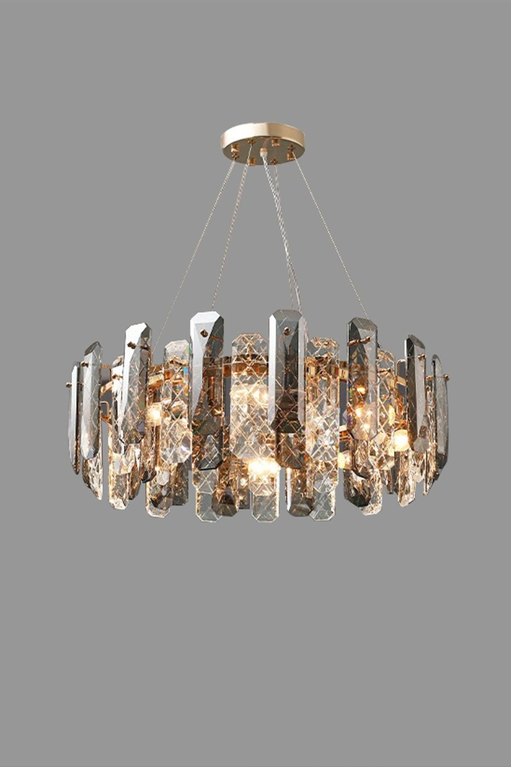 Clear Crystal Drum Pendant Lamp - vexalamps